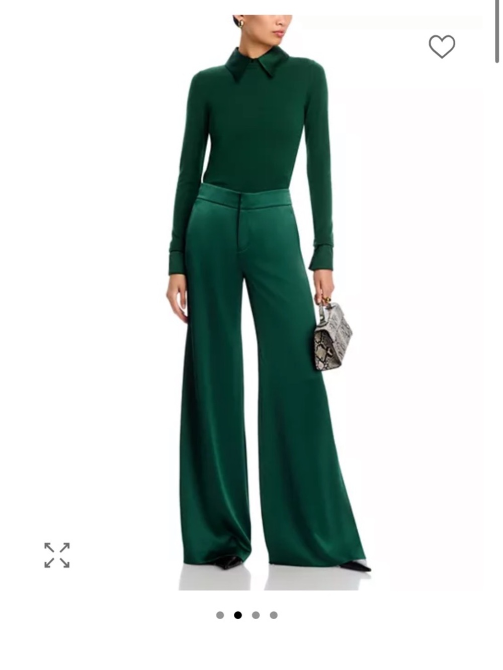NWOT Alice + Olivia GREEN MYSTIQUE PORLA LAYERED LOOK PO SWEATER Size S